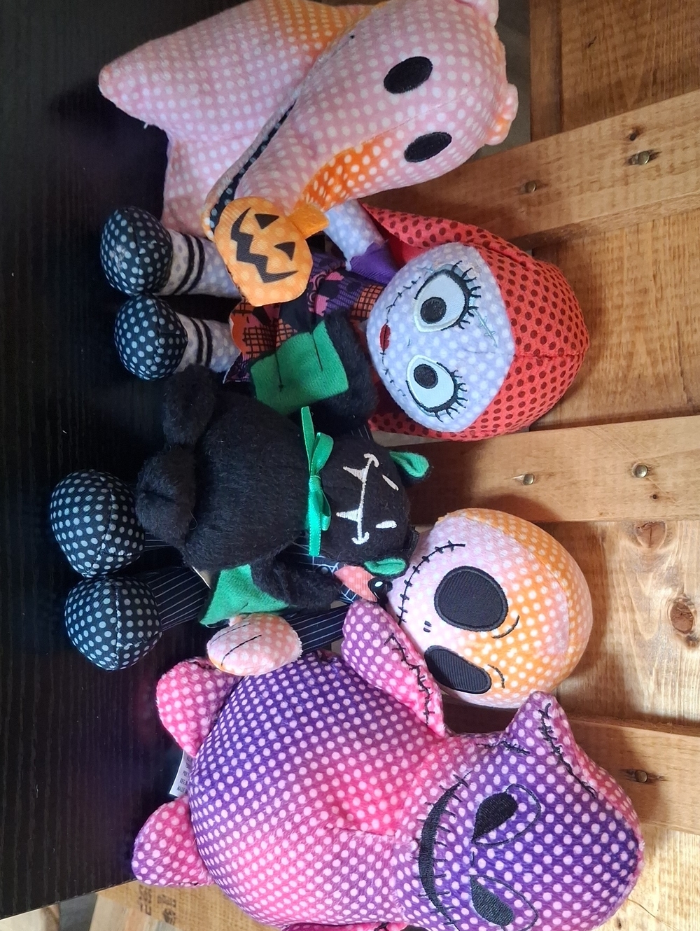 Disney Polka Dot Halloween Plush Set..Nightmare Before Christmas